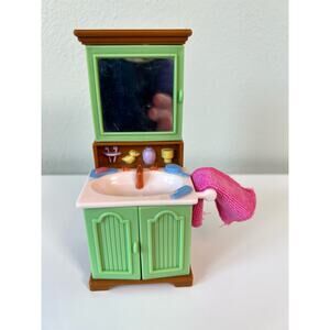 Fisher Price Loving Family Dream Dollhouse Bathroom Vanity Sink with Cabinet